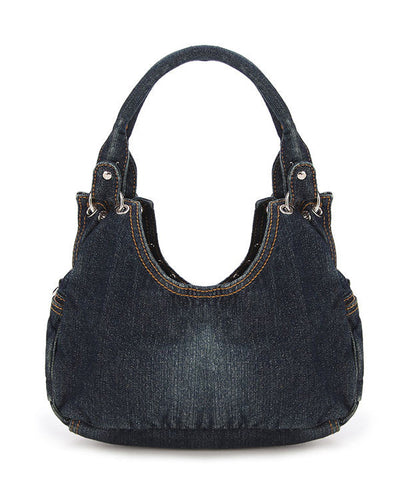 Original Design Light Blue Zircon Denim Hobo Bag