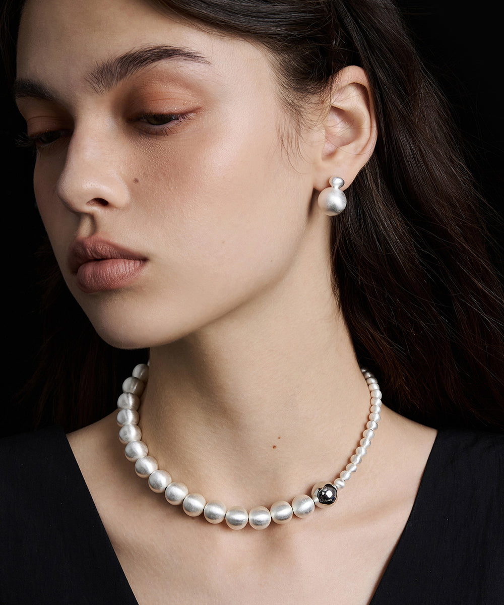 Original Design Luxury Alloy Necklace And Stud Earrings Set