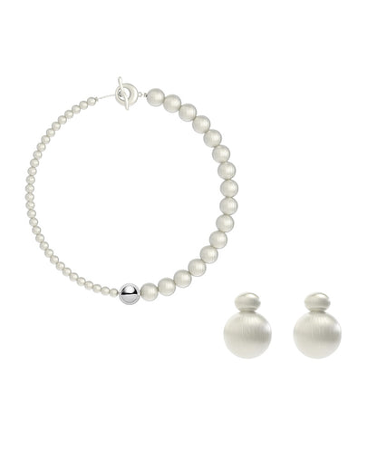 Original Design Luxury Alloy Necklace And Stud Earrings Set
