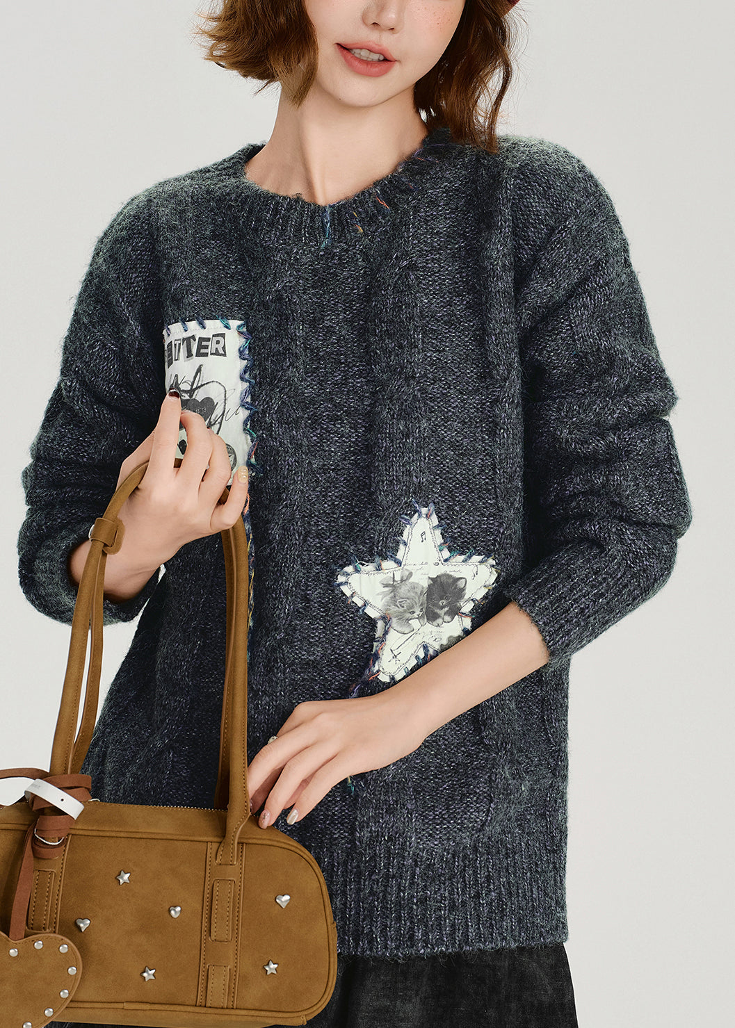 Original Design O-Neck Thick Knit Sweaters Winter