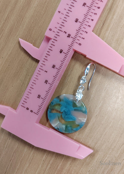 Original Design Painting Rotundity Acrylic Drop Earrings