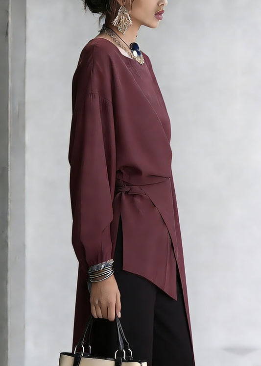 Original Design Red Crossing Shirt Spring