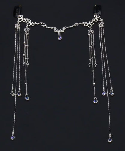 Original Design Silk Alloy Chain Tassel HairPiece