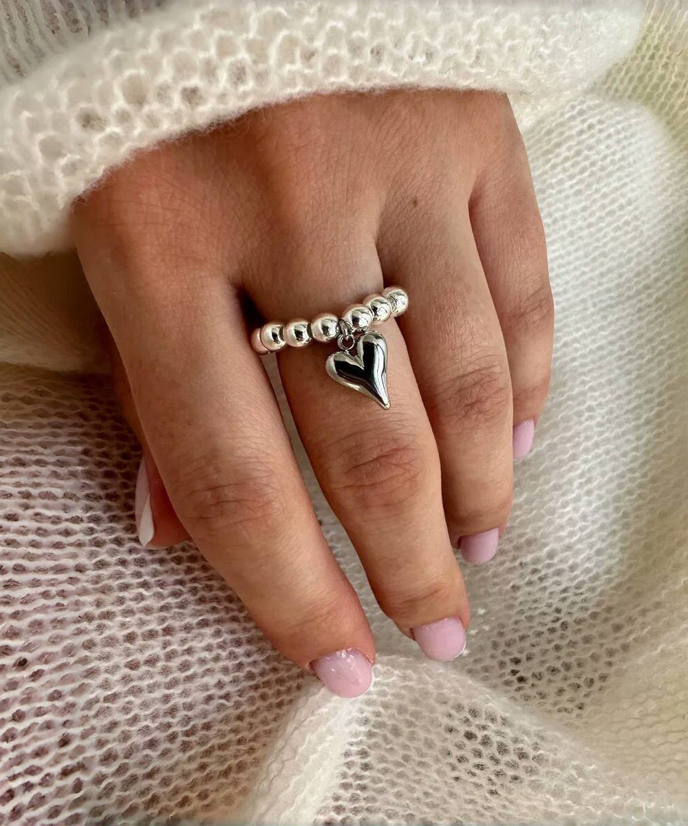 Original Design Silk Alloy Love Pearl Beading Rings