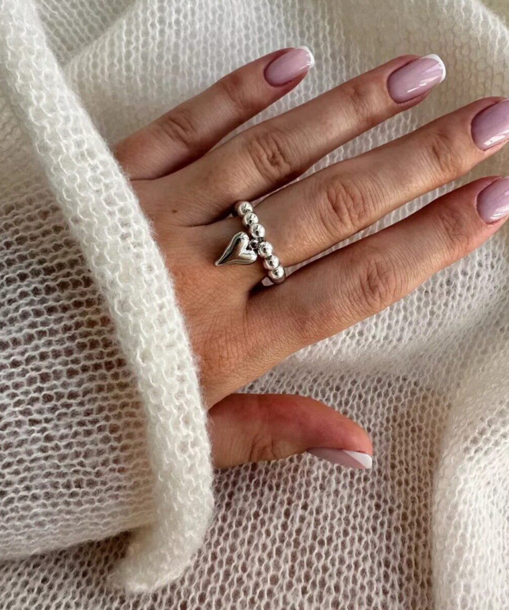 Original Design Silk Alloy Love Pearl Beading Rings