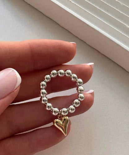 Original Design Silk Alloy Love Pearl Beading Rings