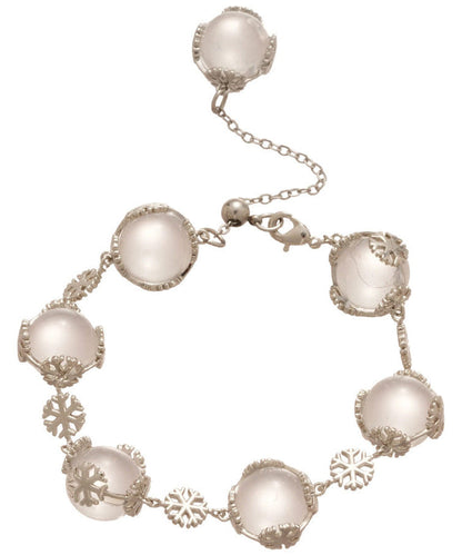 Original Design Silk Copper Alloy Crystal Beading Snowflake Charm Bracelet