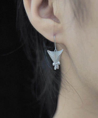 Original Design Seidenkupfer Blumenarrangement Bouquet Tropfen Ohrringe