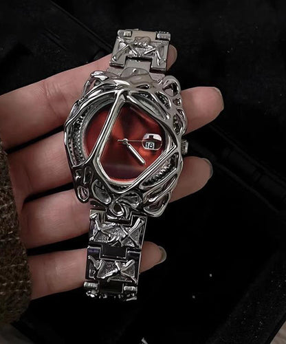 Relojes para hombre con diseño original de seda, acero inoxidable y cristal de zafiro.