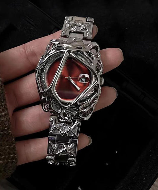 Relojes para hombre con diseño original de seda, acero inoxidable y cristal de zafiro.