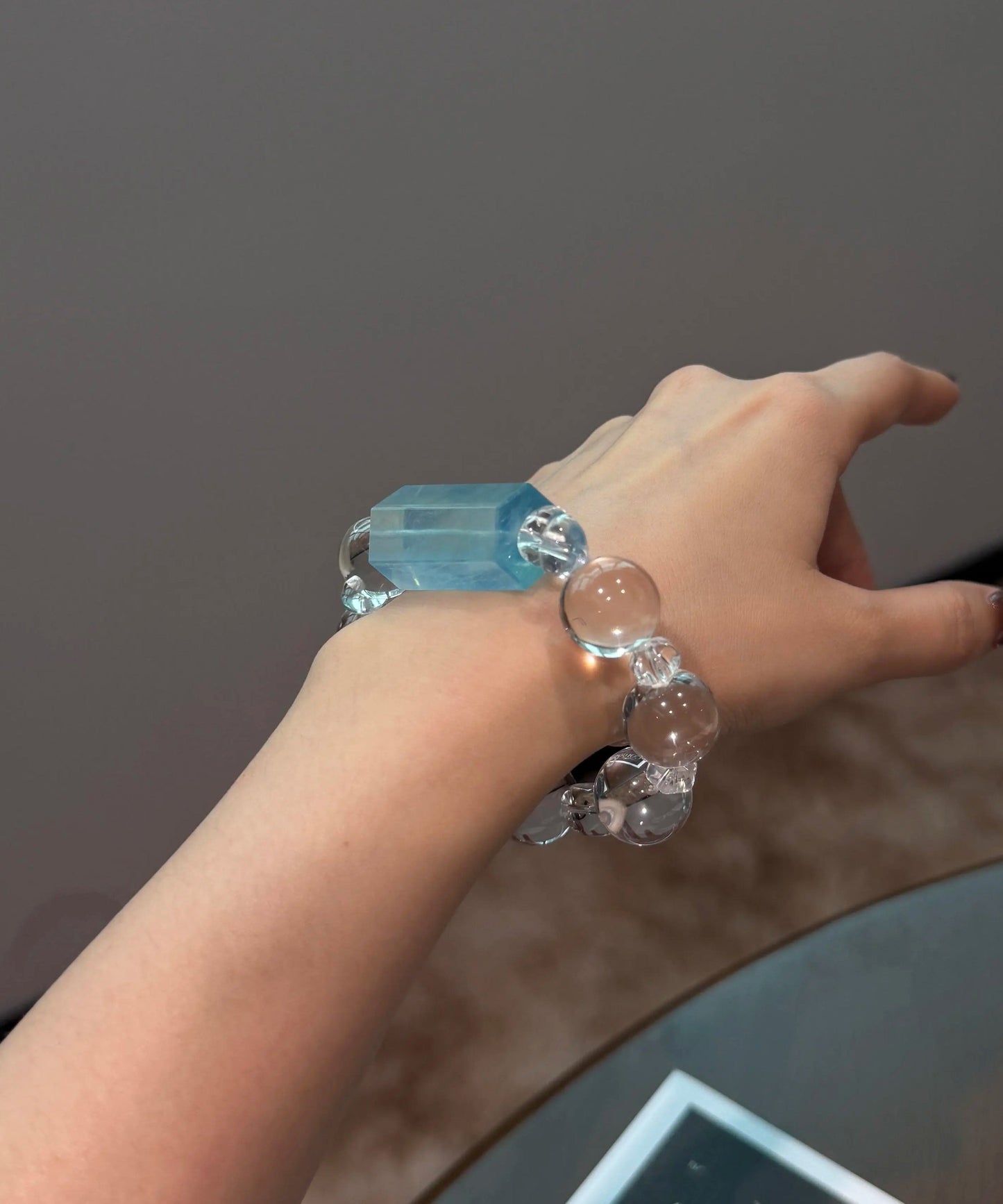 Original Design Transparent Color Alloy Crystal Chain Bracelet