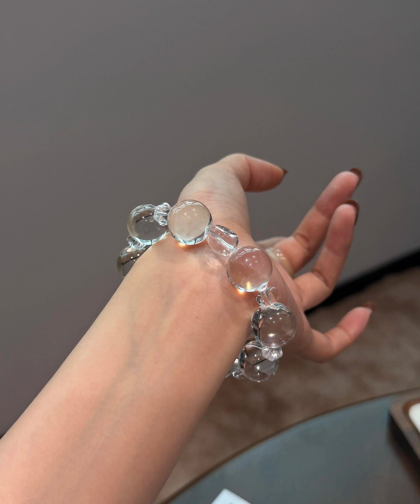 Original Design Transparent Color Alloy Crystal Chain Bracelet