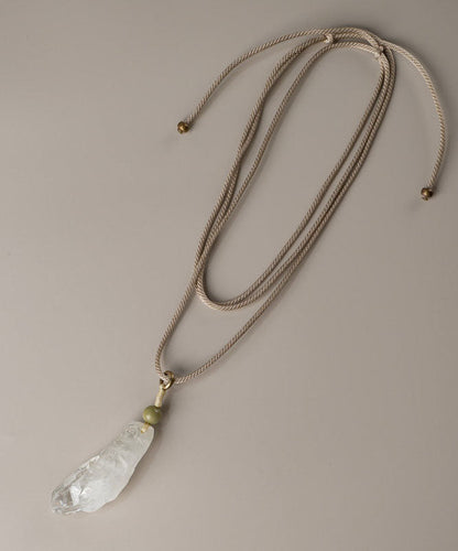 Original Design Versatile Asymmetrical Crystal Pendant Necklace