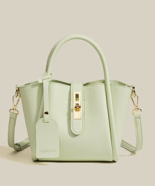 Original Design Yellow Versatile Faux Leather Tote Handbag