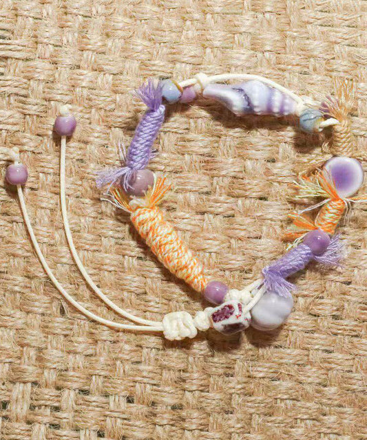 Original Design Yellow Weave Ceramic Tassel Charm Bracelet