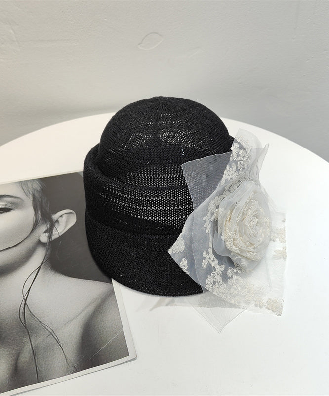 Original Fashion Versatile White Lace Flower Breathable Hat