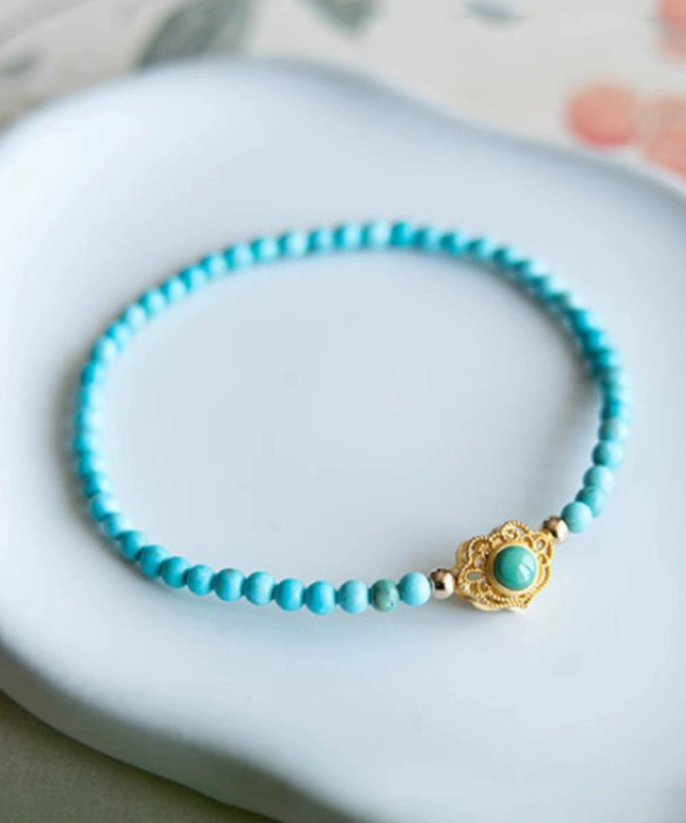 Originales Perlenarmband mit grünem Türkis