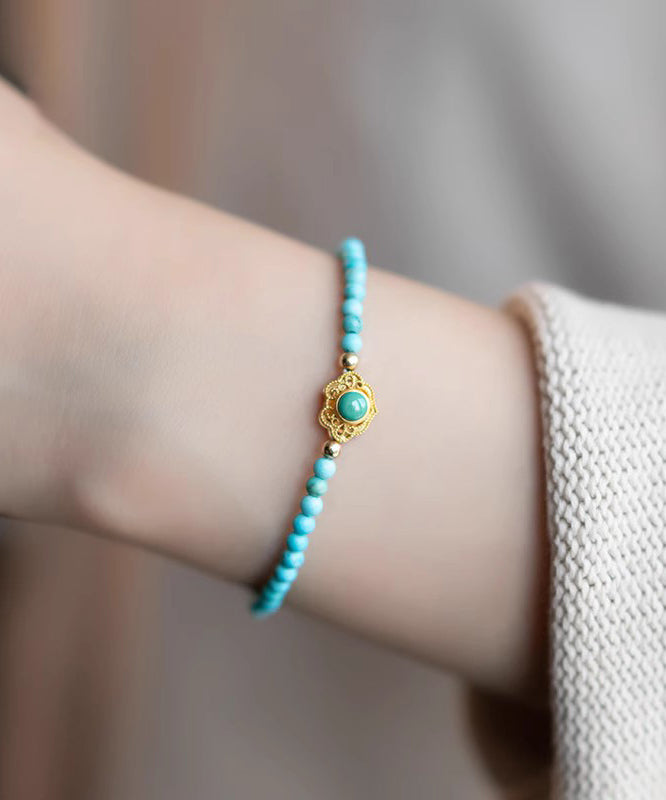 Originales Perlenarmband mit grünem Türkis