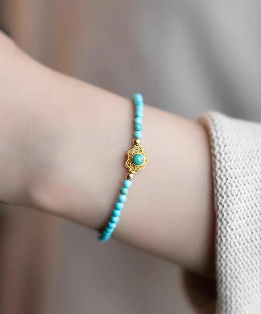 Pulsera original de cuentas de turquesa verde