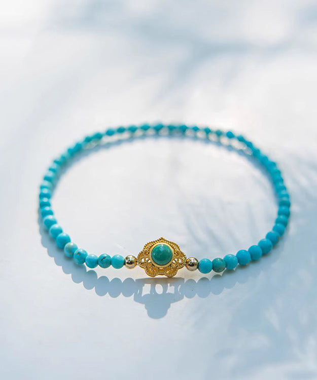 Originales Perlenarmband mit grünem Türkis