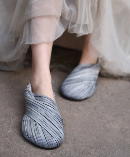 Original Grey Cowhide Leather Best Sandals For Walking