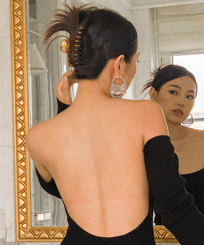 Pendientes de aro con cadena de circonitas y plata de ley de seda originales