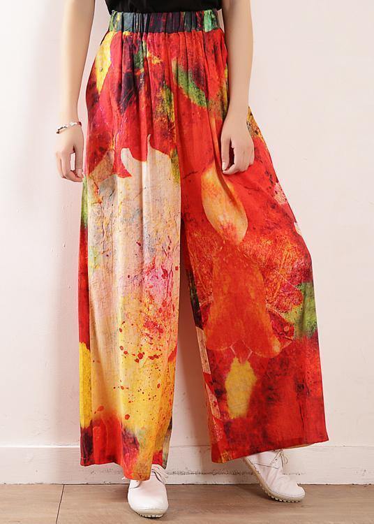 Original design summer vintage cotton linen pants loose wide leg pants - SooLinen