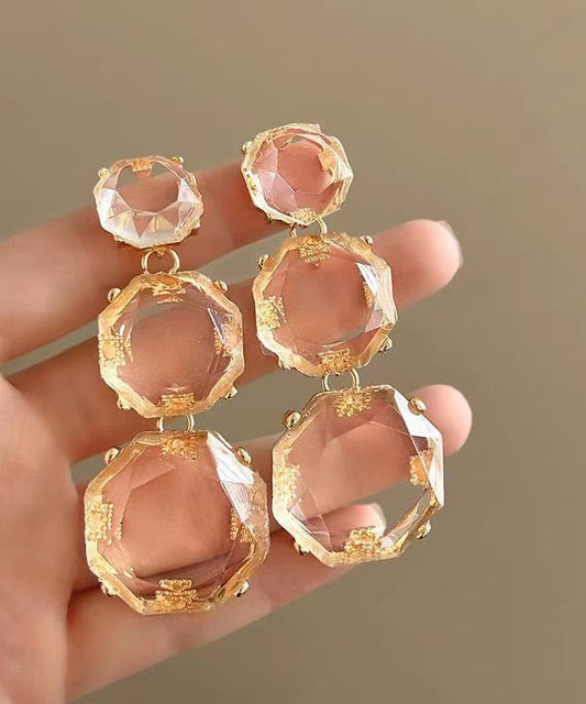 Übergroße Bibonerana Ohrringe aus Legierung und Kristallquasten