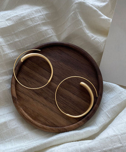 Übergroße Creolen aus goldener Sterlingsilberlegierung