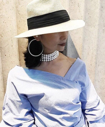 Pendientes de aro circulares de perlas blancas de gran tamaño