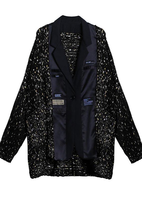 Oversize knit outwear fall fashion chocolate patchwork pockets knitted outwear - SooLinen