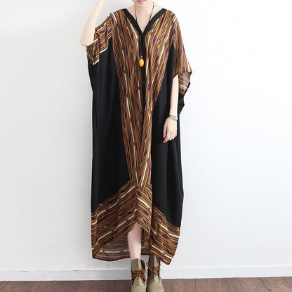 Übergroße gelbe Chiffon-Kaftane, Strandkleider, lange Freizeitkleider, fließendes Kleid