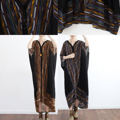 Übergroße gelbe Chiffon-Kaftane, Strandkleider, lange Freizeitkleider, fließendes Kleid