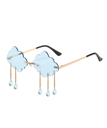 Personalized Royal Blue Cloud Droplet Sunglasses