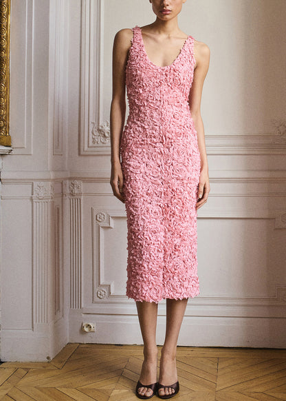 Pink Wear On Both Sides Cotton Dresses V Neck Summer