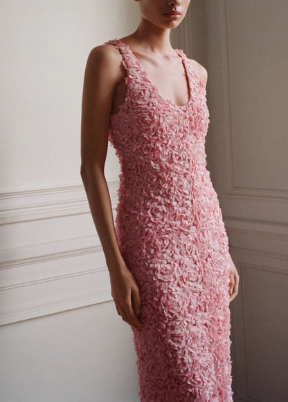 Pink Wear On Both Sides Cotton Dresses V Neck Summer