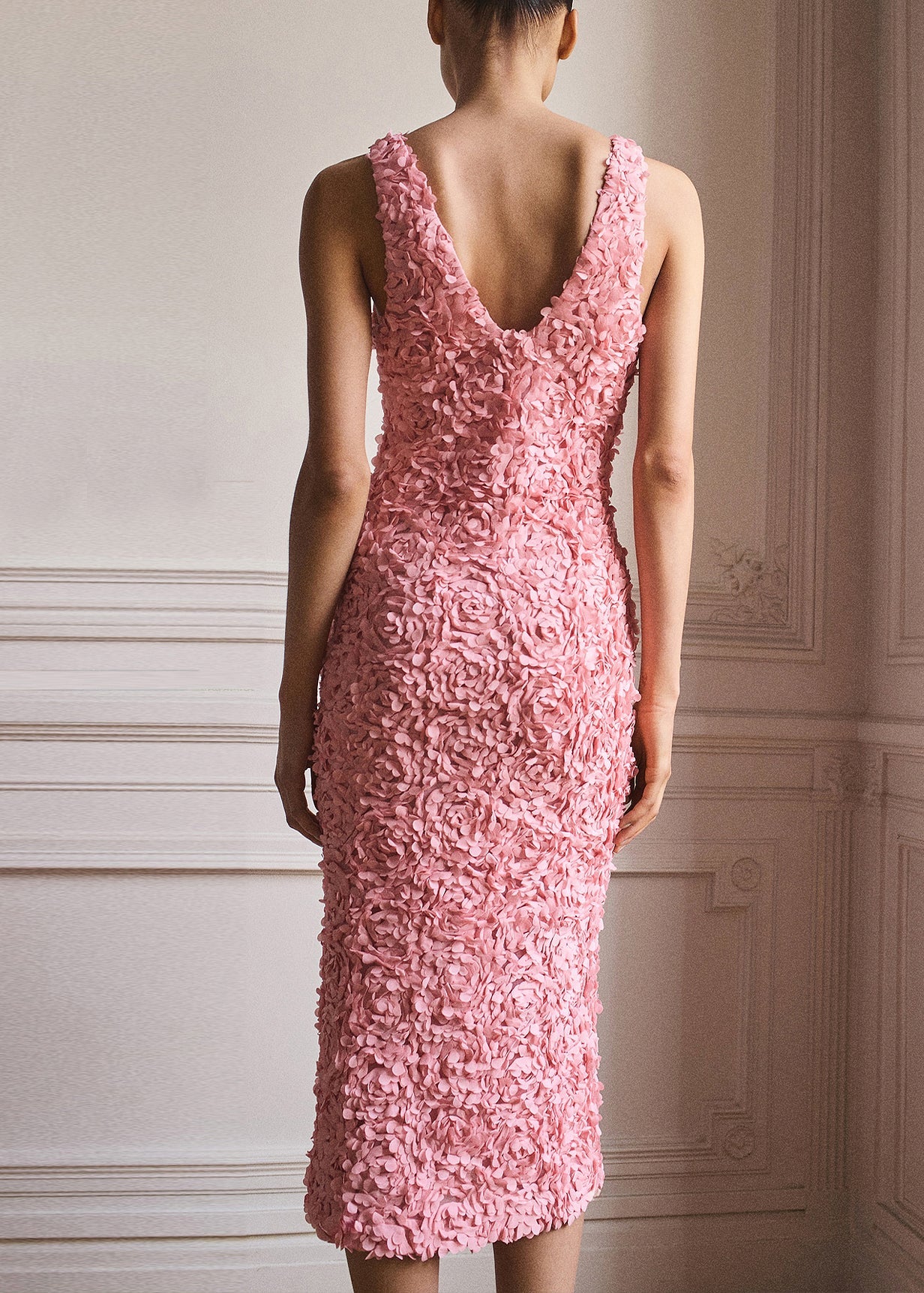 Pink Wear On Both Sides Cotton Dresses V Neck Summer