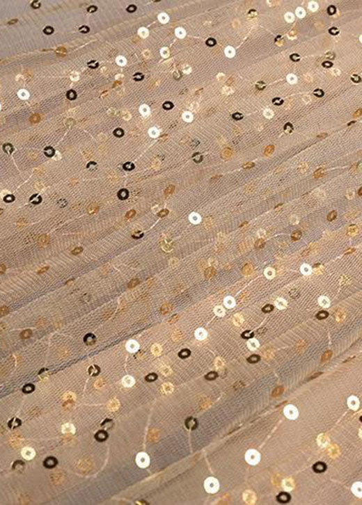 Plus Size Art Khaki Pailletten Tüll Röcke Frühling