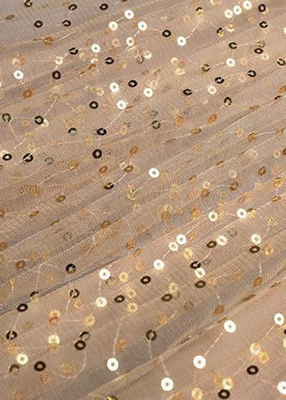 Plus Size Art Khaki Pailletten Tüll Röcke Frühling