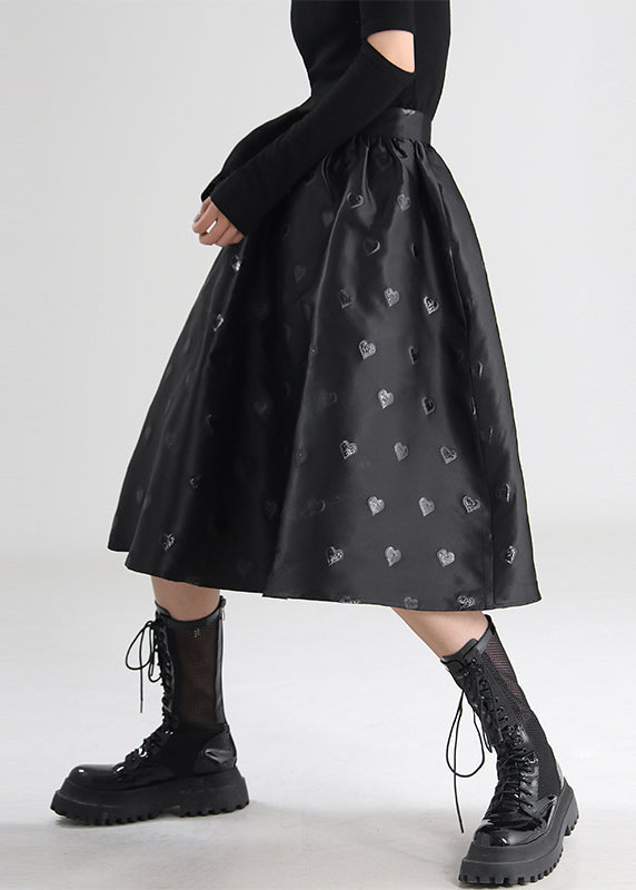 Plus Size Boutique Schwarze A-Linien-Röcke Frühling