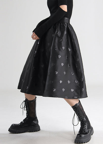 Plus Size Boutique Schwarze A-Linien-Röcke Frühling