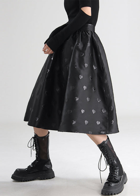 Plus Size Boutique Schwarze A-Linien-Röcke Frühling