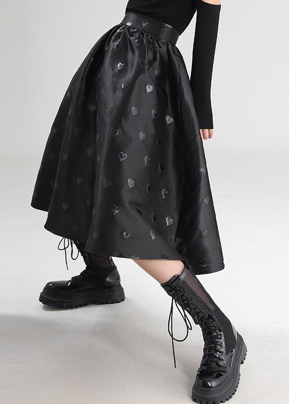 Plus Size Boutique Schwarze A-Linien-Röcke Frühling