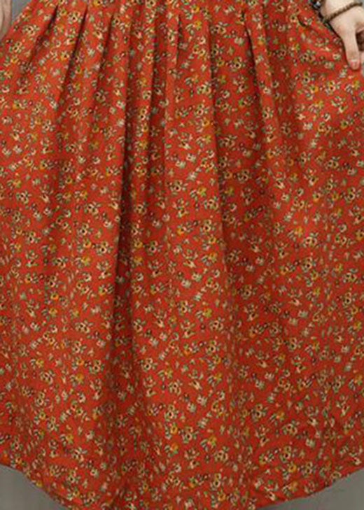 Plus Size Chic Blue Print Leinenröcke Frühling