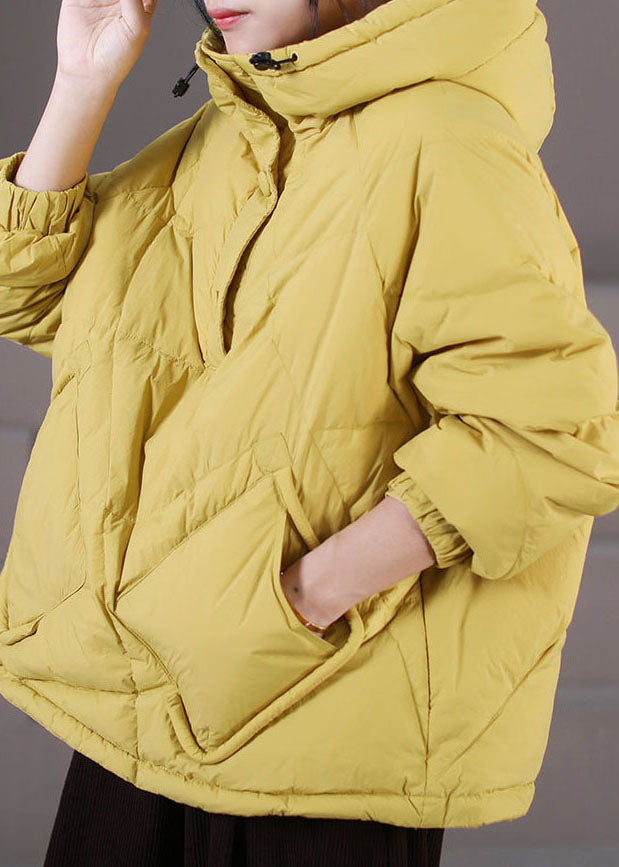 Plus Größe Hellgrün Mit Kapuze Kordelzug Entendaunen Pullover Jacken Winter