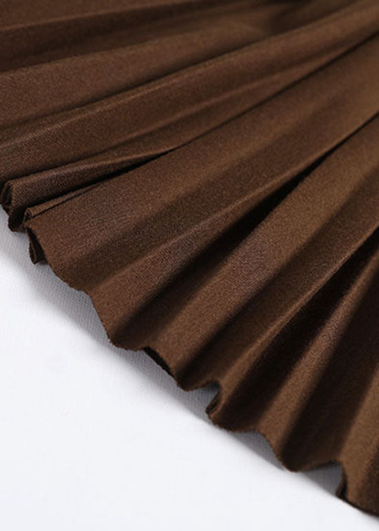 Plus Size Natural Chocolate dicker Faltenrock Winter