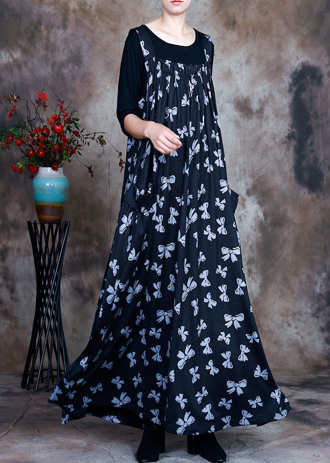 Plus Size Navy Print Taschen asymmetrisches Design Herbst 2-teiliges Outfit