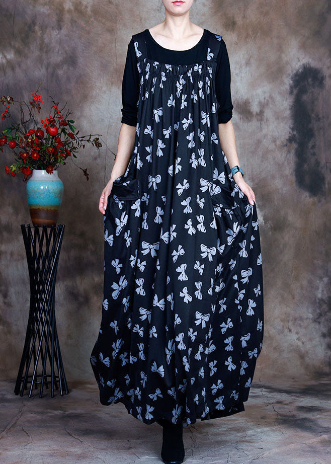 Plus Size Navy Print Taschen asymmetrisches Design Herbst 2-teiliges Outfit