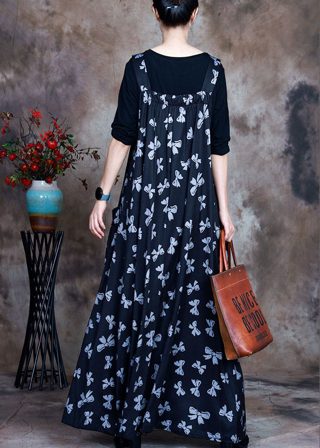 Plus Size Navy Print Taschen asymmetrisches Design Herbst 2-teiliges Outfit