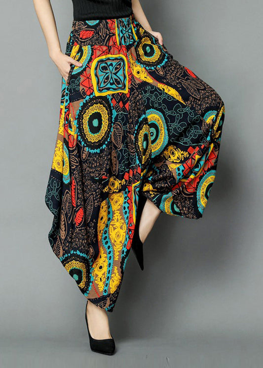 Pantalones cortos de verano con cintura elástica y estampado de bolsillos amarillos de talla grande